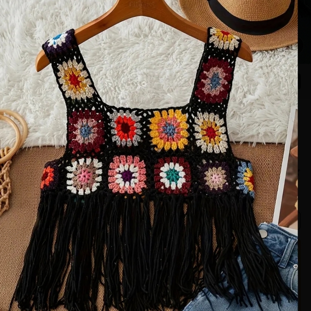Crochet Bohemian Vest Top